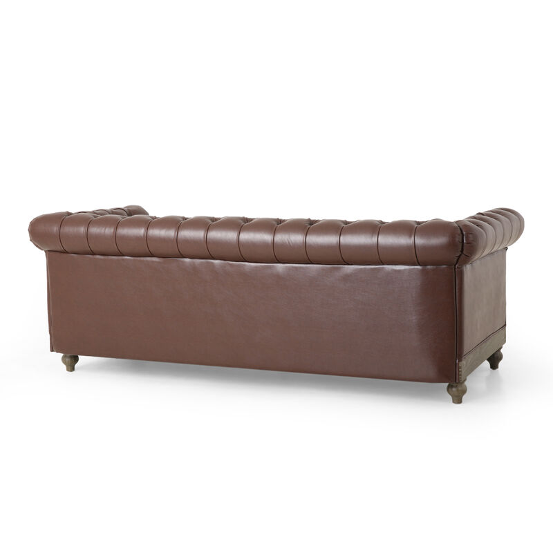 Merax Mirod Comfy 3-Seat Sofa with Wooden Legs, Retro Style for Living Room and Study Sofa image number 6