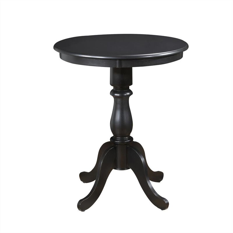 Carolina Living Fairview 30 Round Pedestal Bar Table - Antique Black