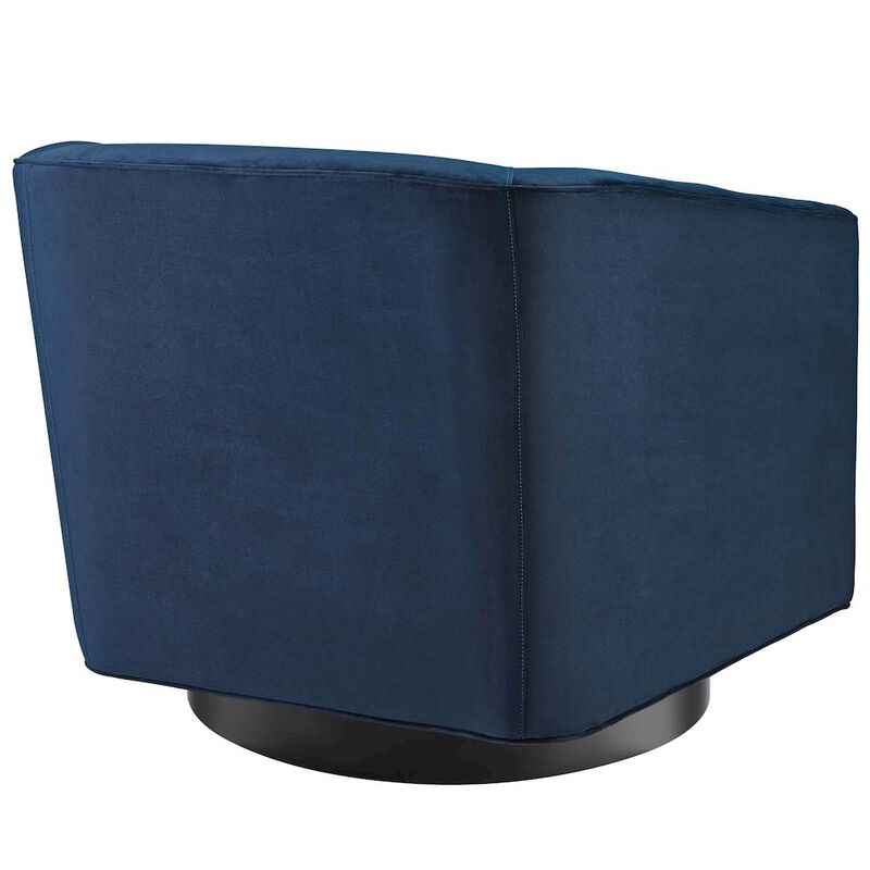 Twist Accent Lounge Performance Velvet Swivel Chair image number 2