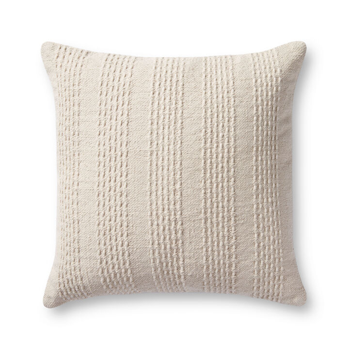 Cameron PMH0036 Ivory 22''x22'' Down Pillow by Magnolia Home by Joanna Gaines x Loloi, Set of Two