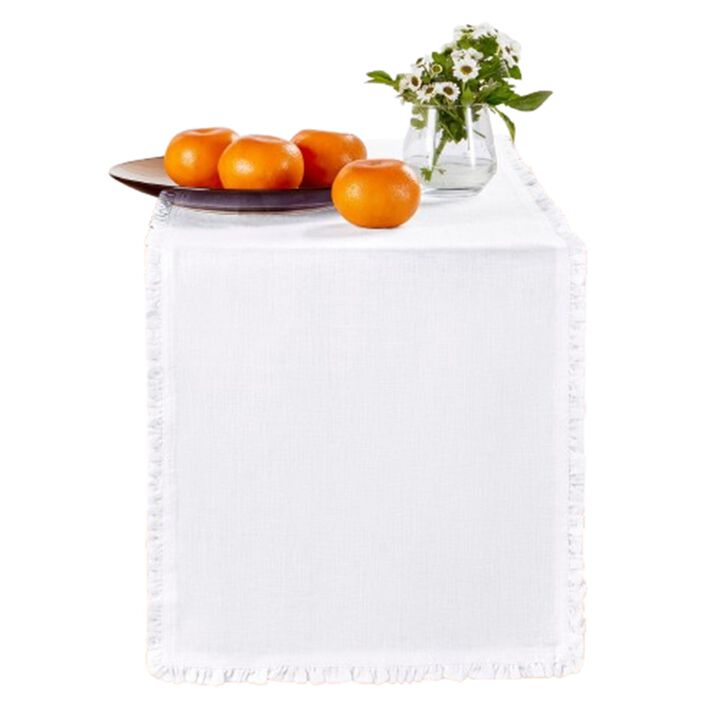 Linen Table Runner - Juliette Ruffle