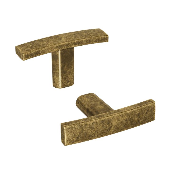 homdiy 30 Pack T Cabinet Knob - Antique Brass Cabinet Knobs for Kitchen Cupboard Retro Solid Dresser Drawer Pulls Arch Kitchen B