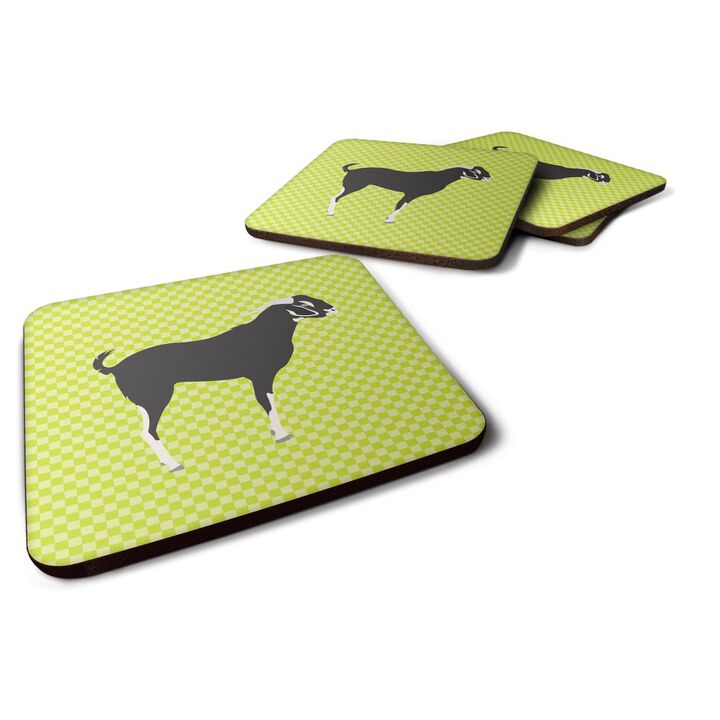 Caroline's Treasures Black Bengal Goat Green Decorative coasters, 3.5, Multicolor