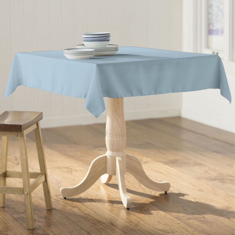 58-Inch Square Polyester Poplin Tablecloth for Dining and Kitchen Tables image number 1