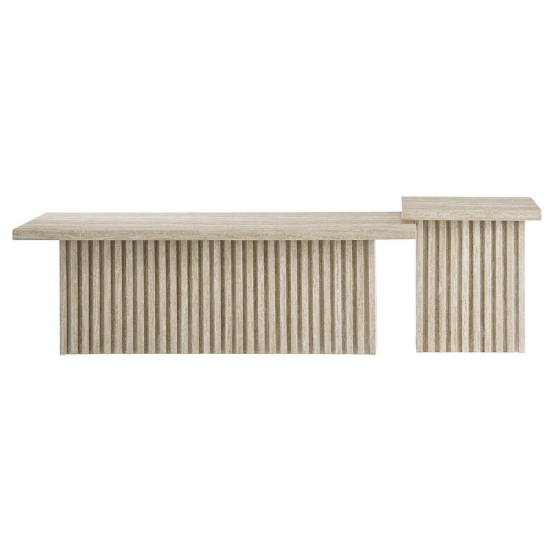 Modway Render Nesting Faux Travertine Coffee Tables Set of 2