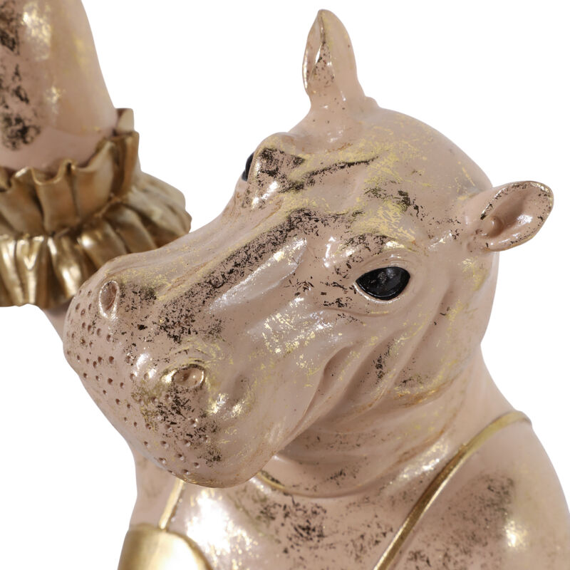 16x7" Ballerina Hippo, Gold image number 5
