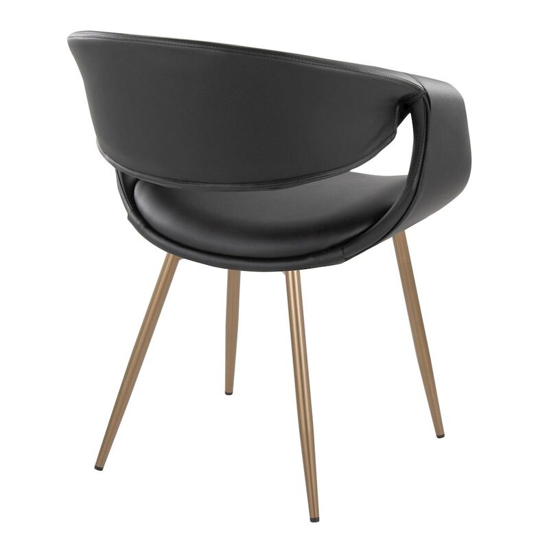 LumiSource Curvo Upholstered Chair - Set of 2