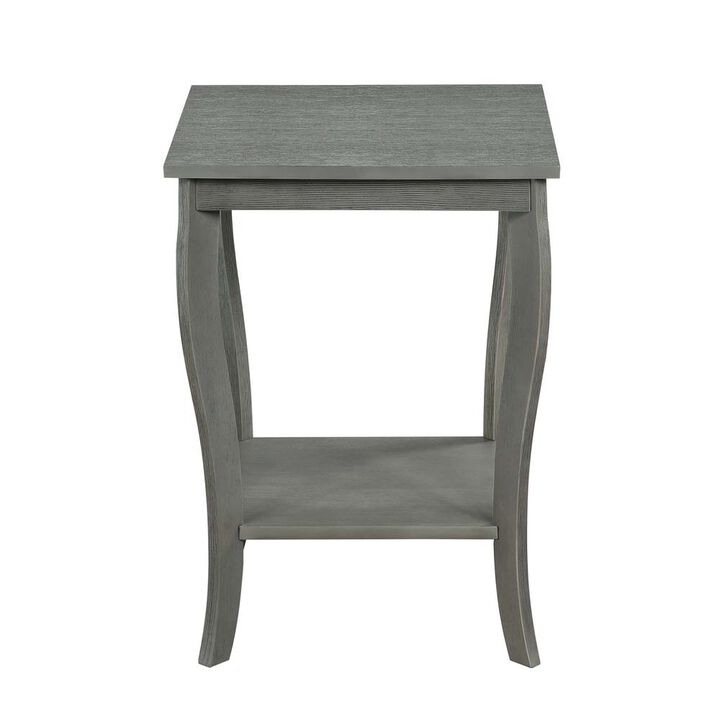 Convenience Concepts American Heritage Square End Table, Wirebrush Dark Gray
