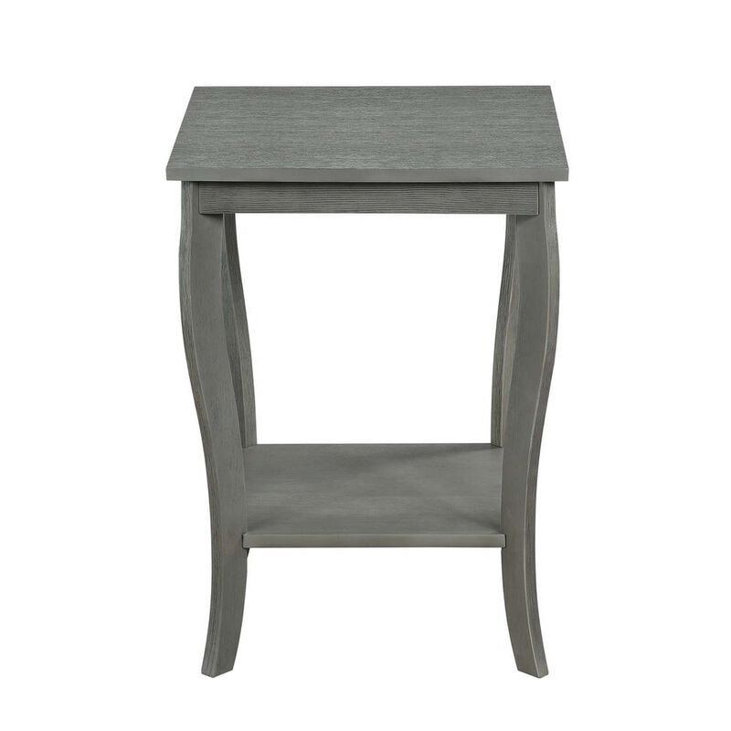Convenience Concepts American Heritage Square End Table, Wirebrush Dark Gray