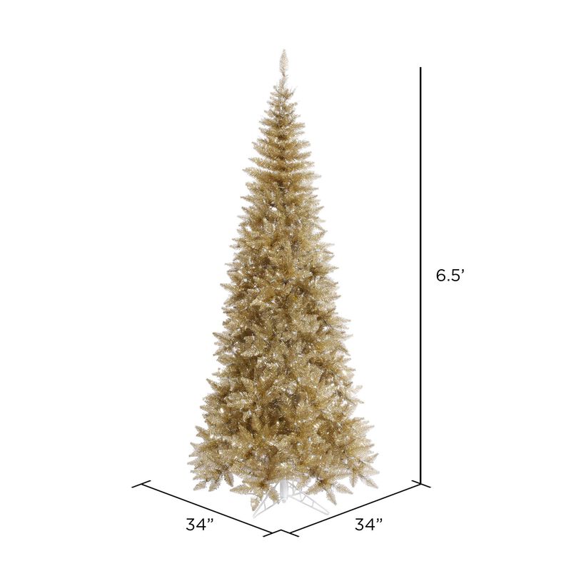 Vickerman Tinsel Champagne Slim Fir 948T - image number 2