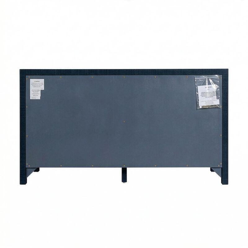 Butler Specialty Nora 60 in. W Raffia 6 Drawer Dresser, Blue image number 7