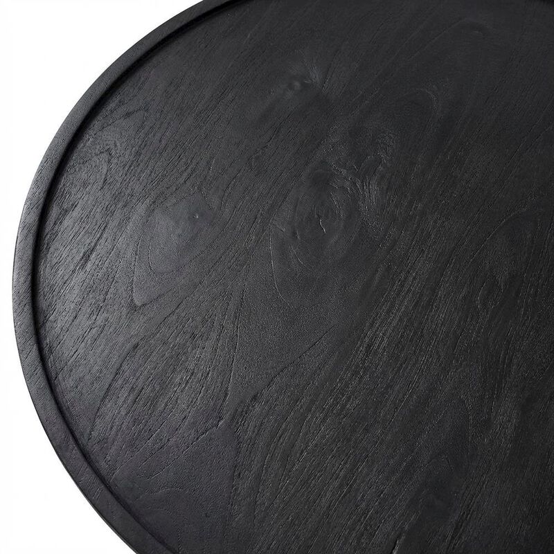 Round Wood Coffee Table with 17.5-inch Height and 30-inch Diameter image number 5
