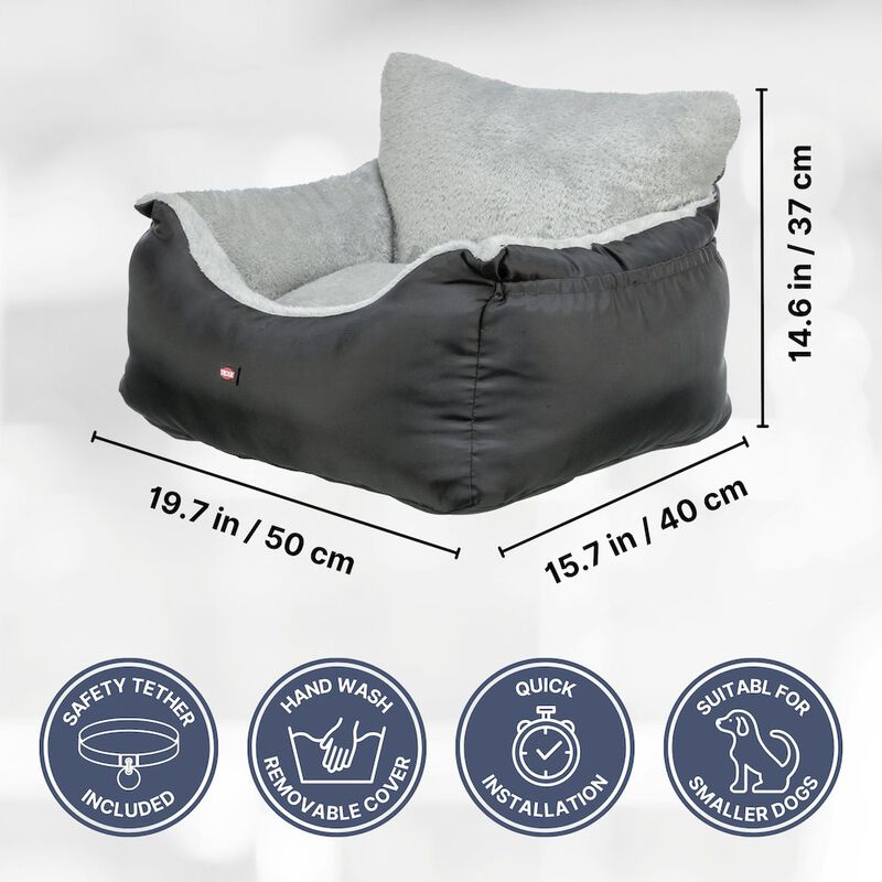 TRIXIE Convertible Lite Pet Car Seat, Dog Booster Seat, Travel Pet Bed image number 3