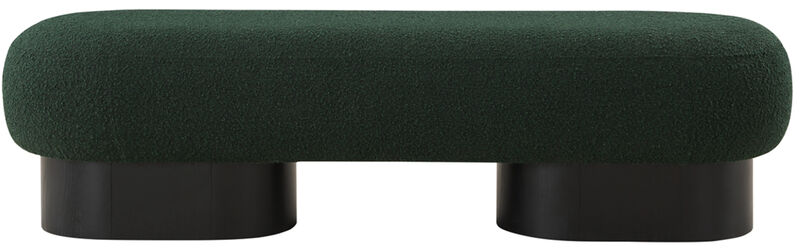 Meridian Furniture Robertson Green Boucle Fabric Bench