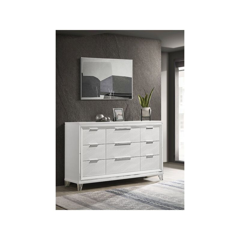 Coaster Co. of America Marmore 9-drawer Dresser Cabinet White image number 6