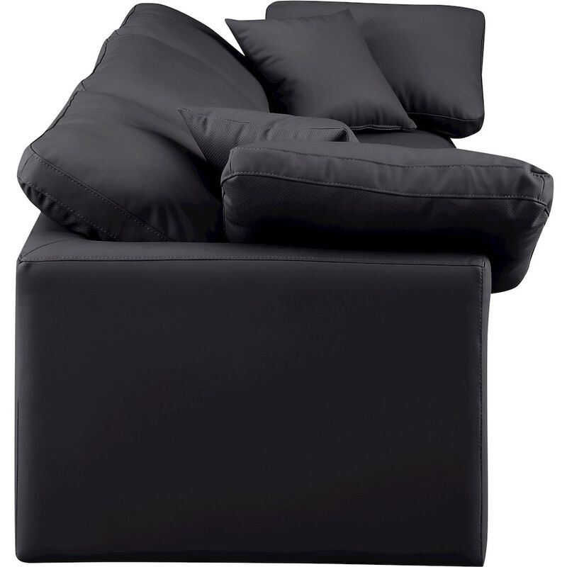Meridian Furniture Indulge Black Vegan Leather Modular Sofa