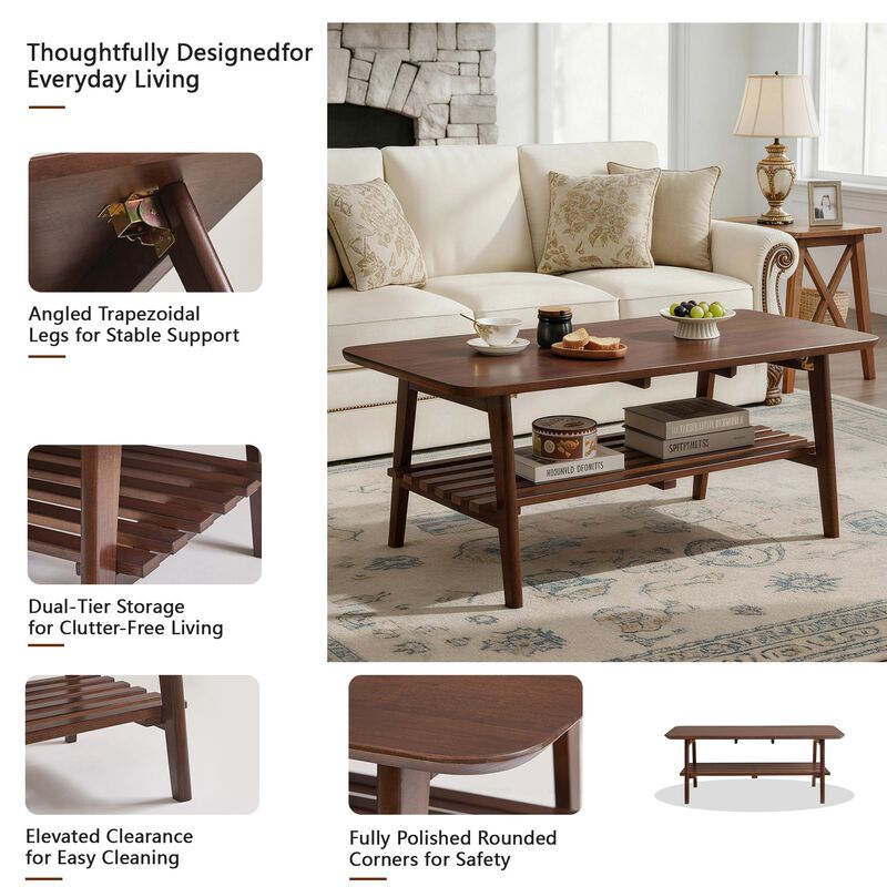 Gerkar Space-Saving Foldable Coffee Table image number 3