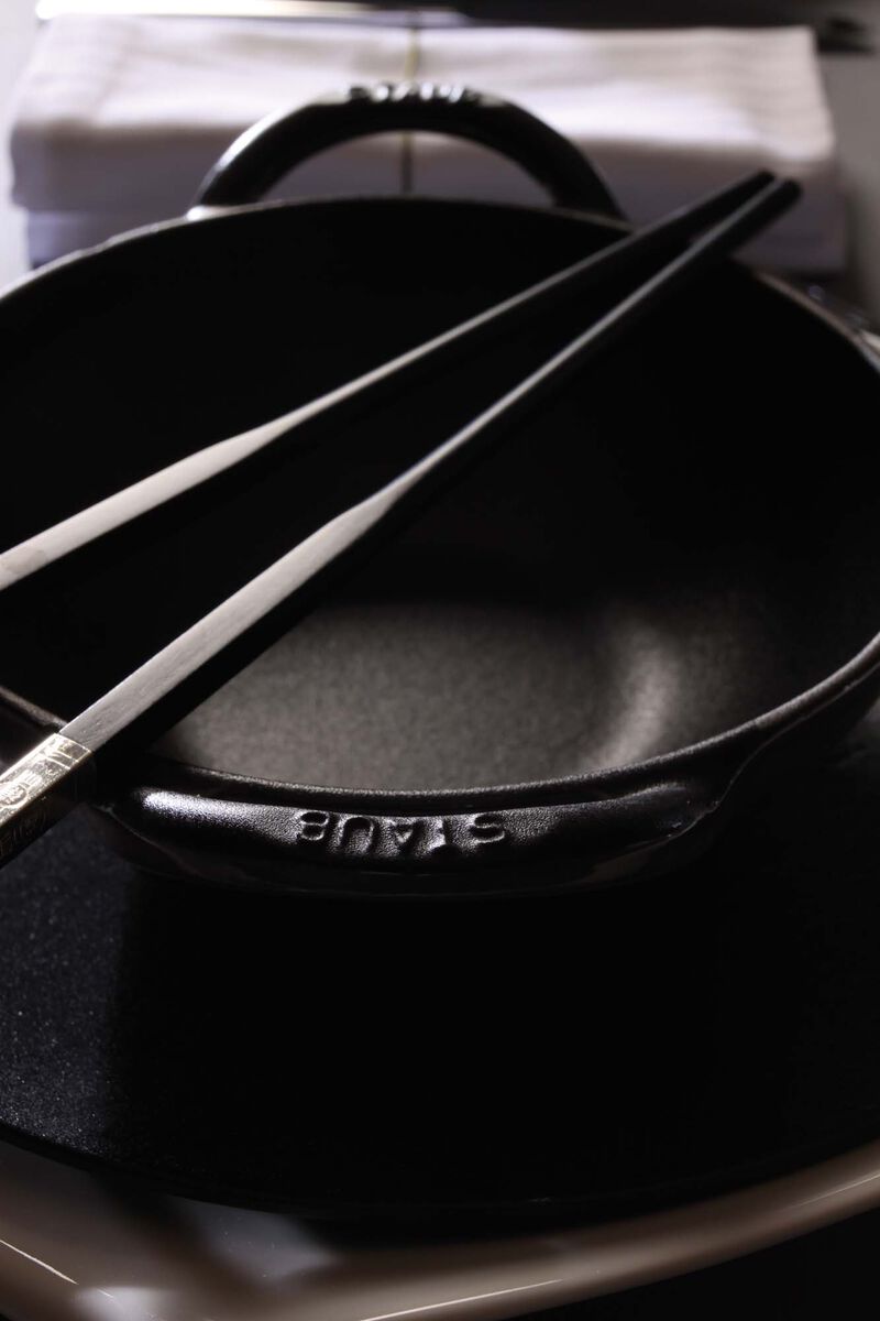 Staub Cast Iron 6-qt Wok - Matte Black