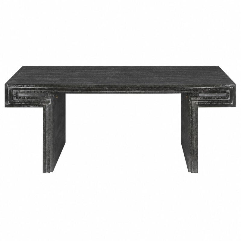 GOODSILO Vintage Industrial Rectangular Coffee Table with Double-Tier Open Shelving Reclaimed Wood Texture Rustic Finish for Living Room Home Office Use image number 0