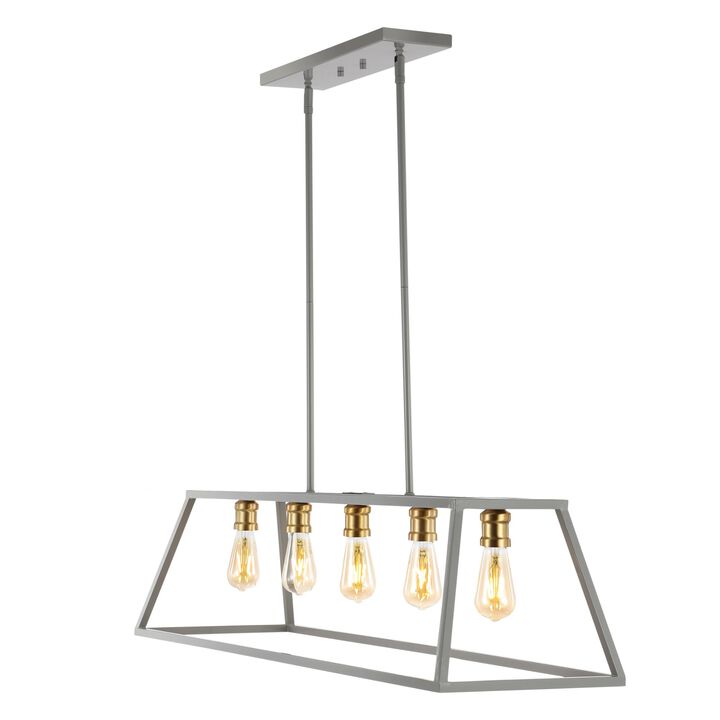 Floyd Adjustable Iron Farmhouse Vintage LED Dimmable Pendant