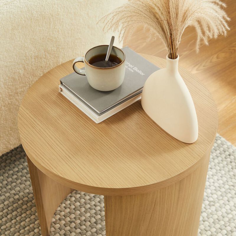Aspect Round Wood End Table image number 8