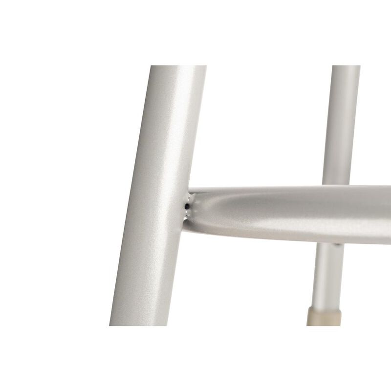 NPS® 32"-39" Height Adjustable Heavy Duty Steel Stool With Backrest, Grey