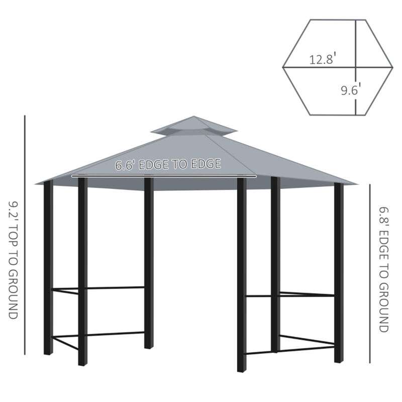 Stylish Patio Gazebo, Outdoor Canopy for Garden, Patio, and Backyard Shade