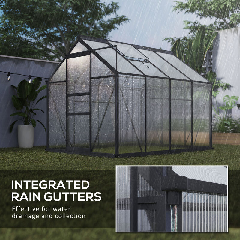 Hivvago 6.2' x 8.3' Walk-in Polycarbonate Greenhouse Kit image number 6