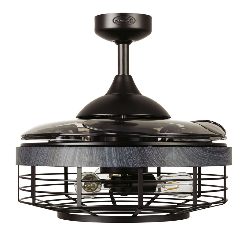 Fanaway Montclair 48" Retractable Blade Ceiling Fan with Light and Remote, Modern Fandelier Ceiling Fan, Patented Design Technology, Stronger Thicker Blades, Black image number 3