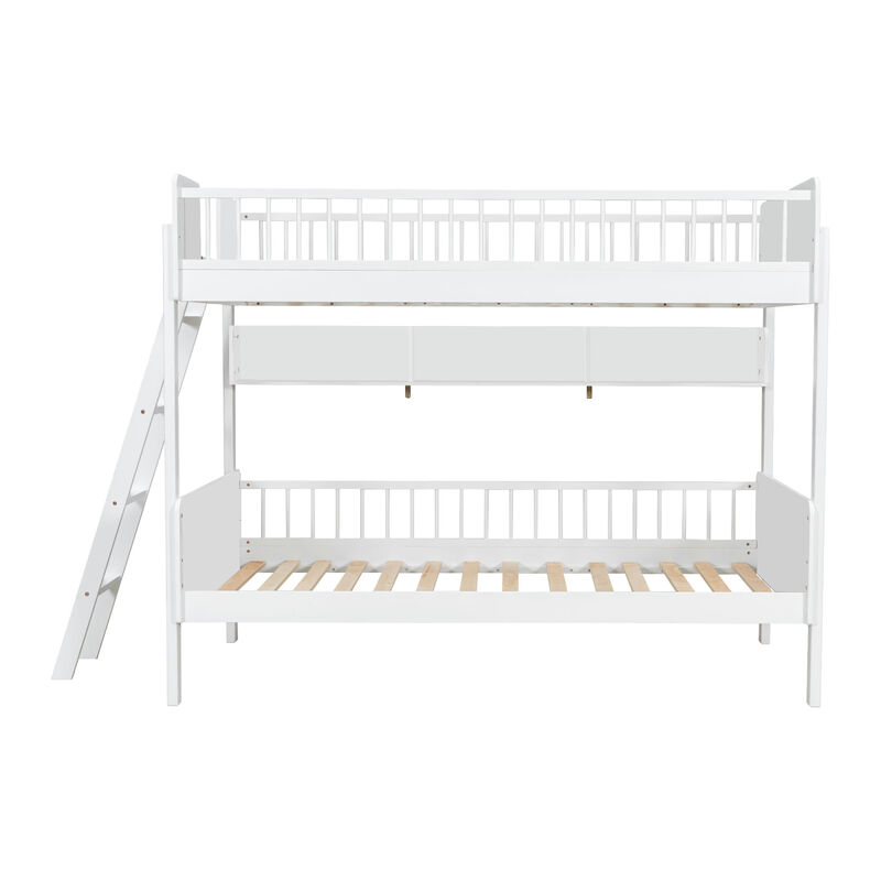 Whisen Wooden Bunk Bed with 3 Storage Shelves,Ladder can be Changed image number 6