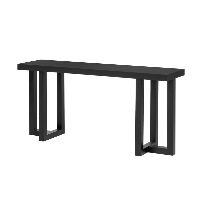Merax U_STYLE Geometric Design Console Table with Solid Pine Legs