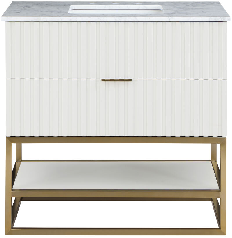 Meridian Furniture Monad White Bathroom Vanity image number 3