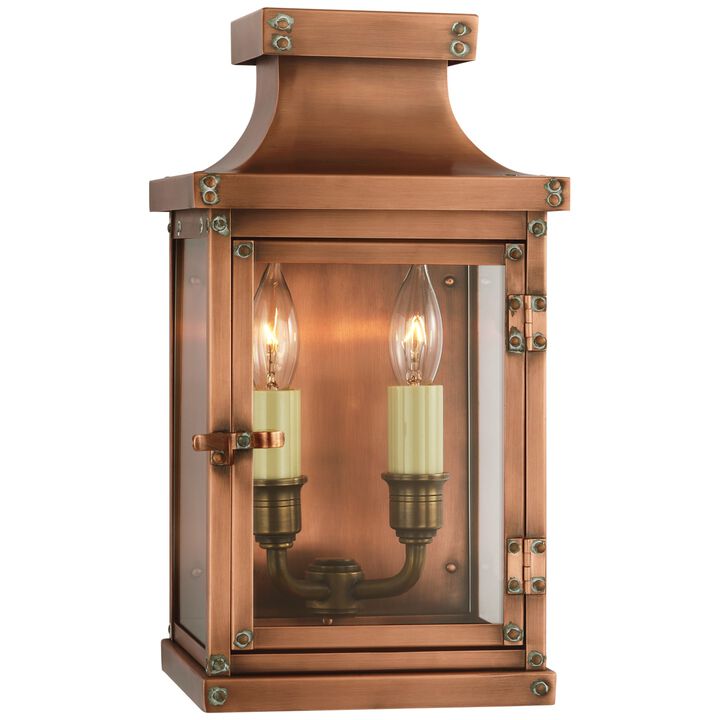 Bedford Small 3/4 Lantern in Natural Copper