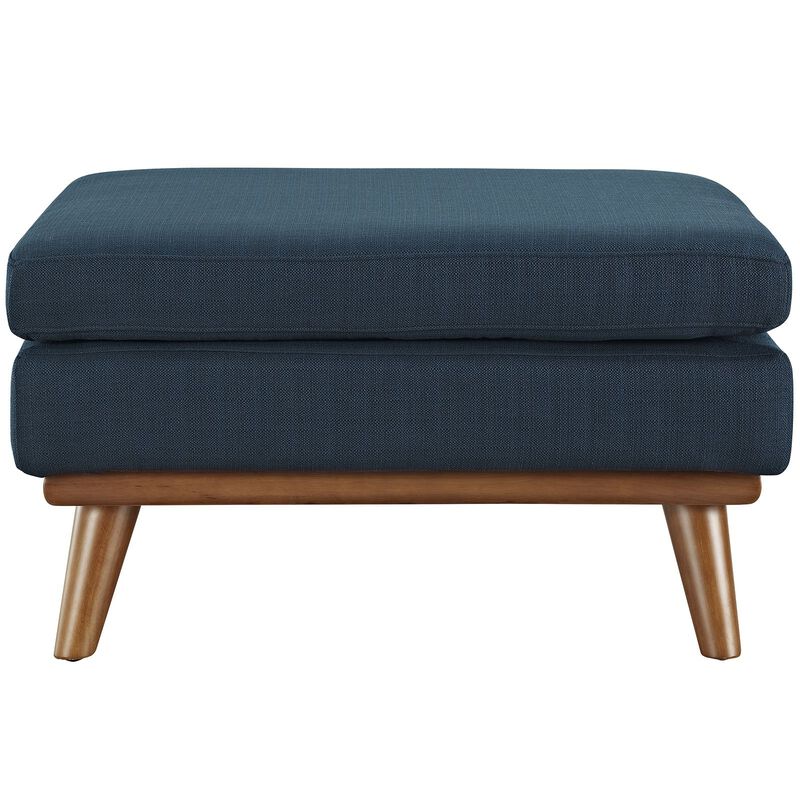 Modway Engage Mid-Century Modern Upholstered Fabric Ottoman in Azure image number 3