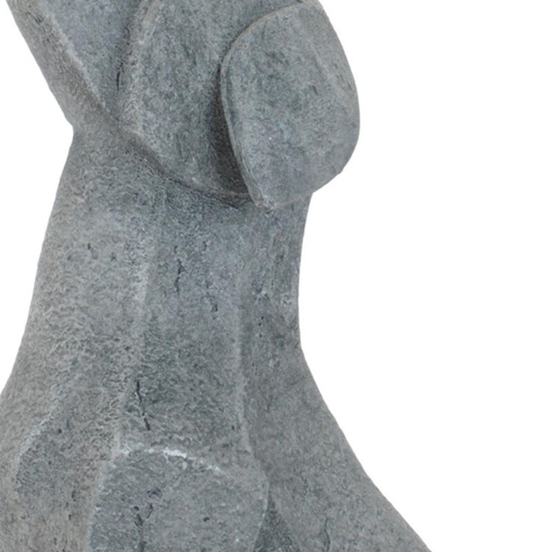 HomeRoots Set of Four Gray Polyresin Cat And Dog Figurines image number 2