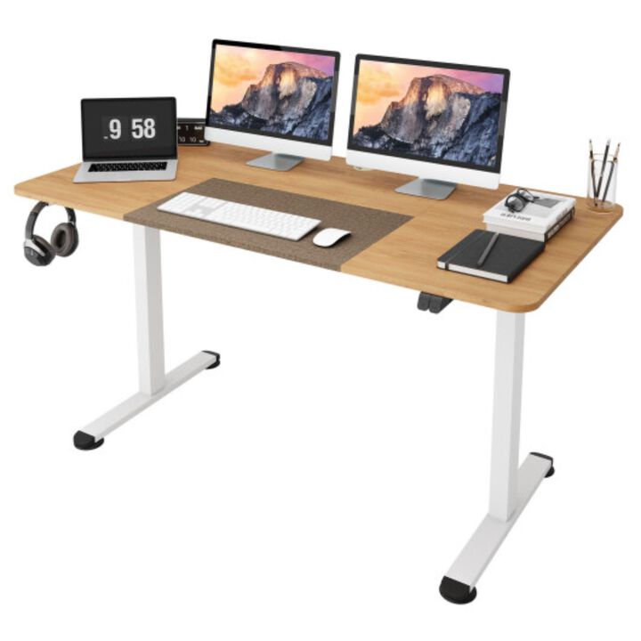 Electric Height Adjustable Office Desk with Hook