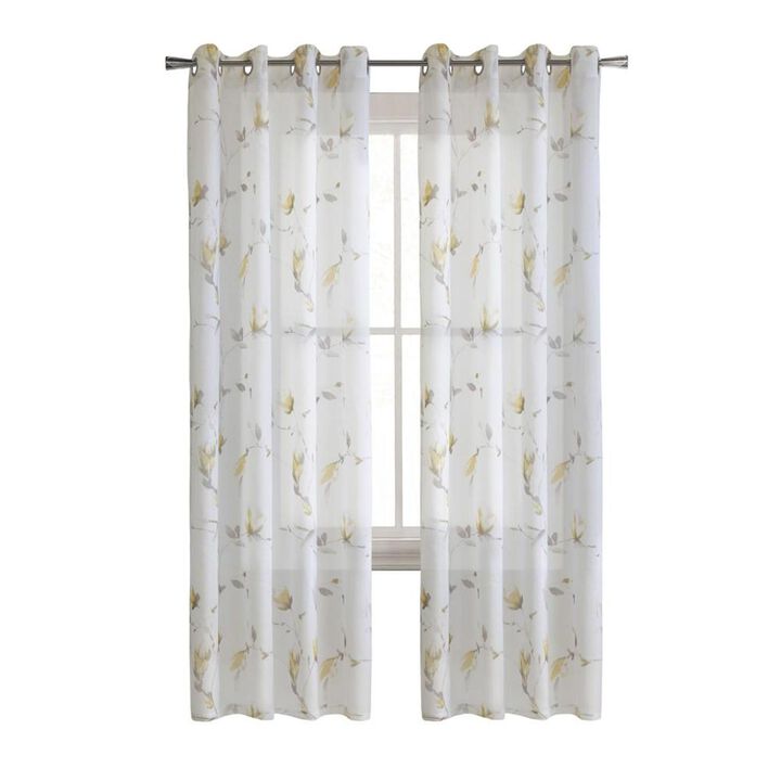 Commonwealth Symphony Grommet Curtain Panel Window Dressing - 52x84", Yellow