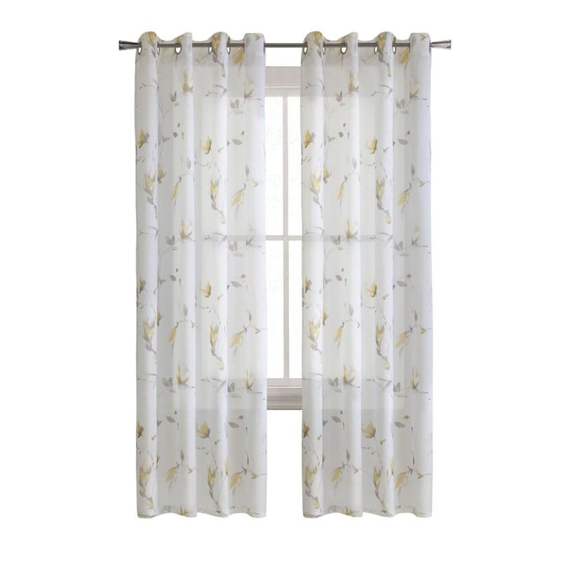 Commonwealth Symphony Grommet Curtain Panel Window Dressing - 52x84", Yellow