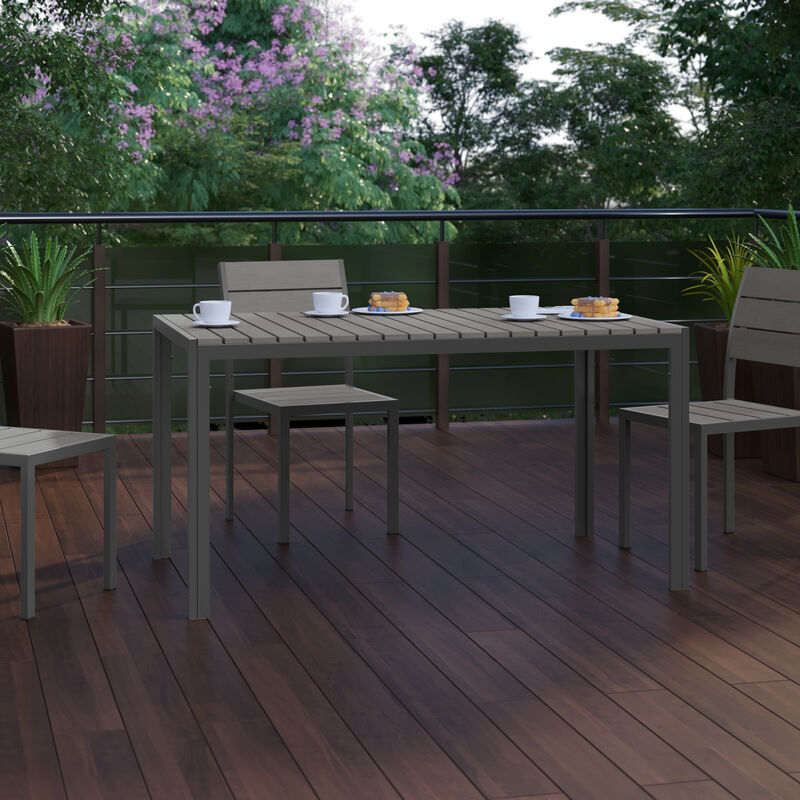 Faux Teak Restaurant Table