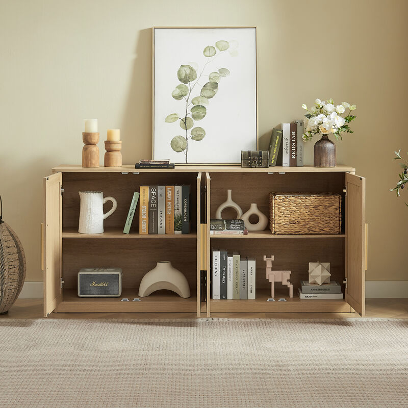 Nalhob 67" Rattan Sideboard image number 2