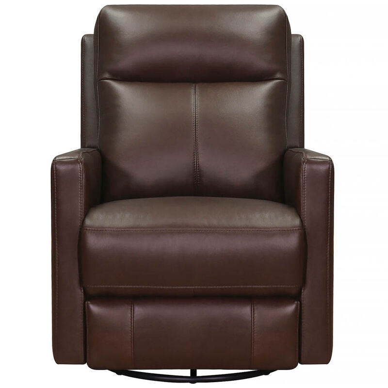 Vienna Power Headrest Swivel Glider Leather Recliner