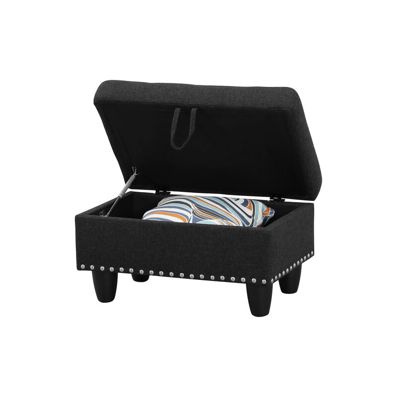 TATEUS L-Shaped Sectional Couch with Storage Ottoman image number 3
