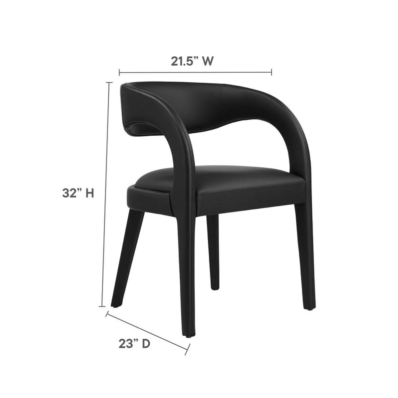 Pinnacle Vegan Leather Dining Chair Set of Two image number 7