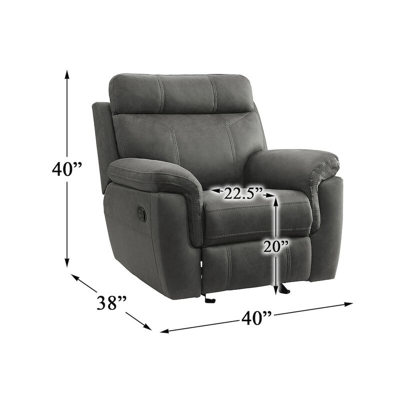 Lexicon Clifton Microfiber Glider Reclining Chair