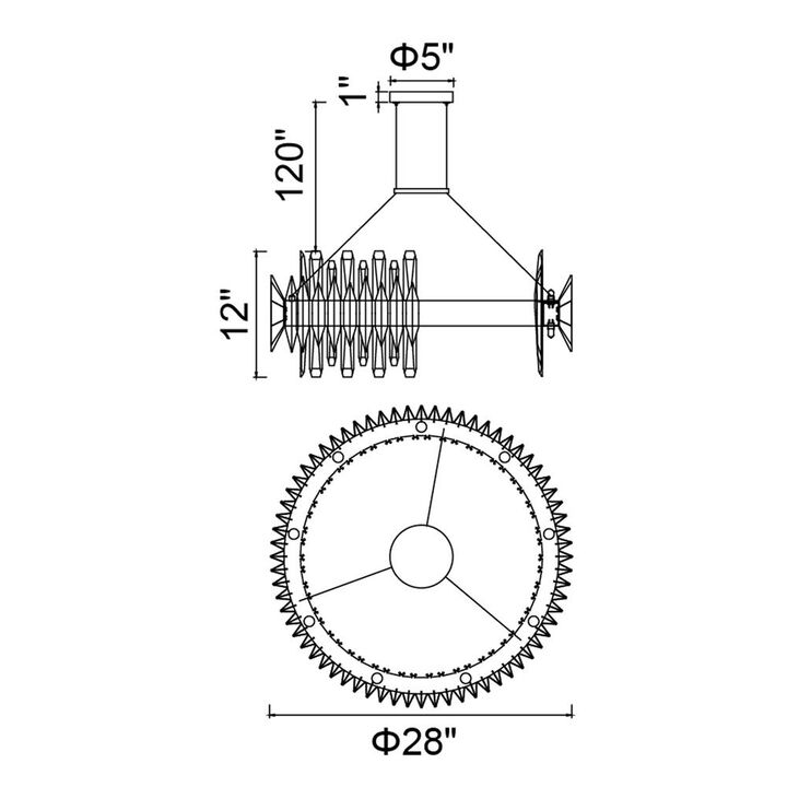 CWI Lighting Cityscape 18 Light Chandelier With Satin Gold Finish