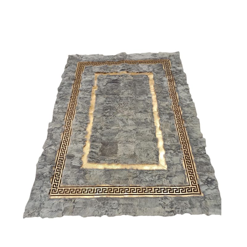 Gray Tuscan Style Rectangular Rug, Custom Size Luxury Area Rug, Decorative Living Room Rug image number 0