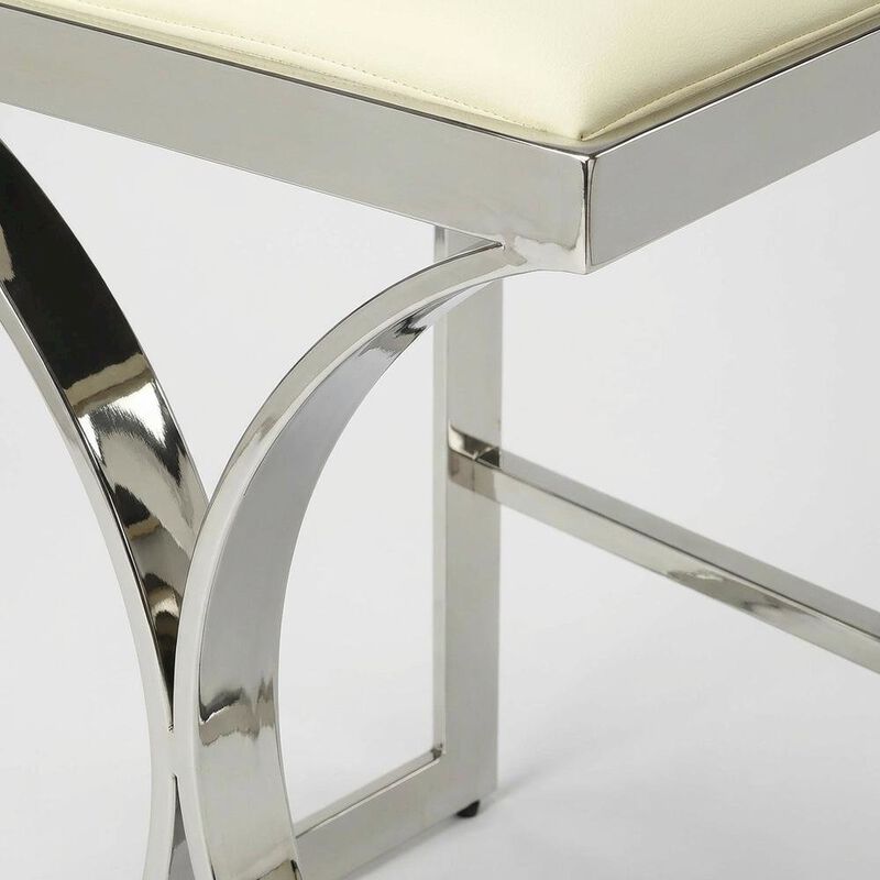 Starlight Canyon Home Pedestal Counter Stool with Footrest, Modern Contemporary Dining Room Chair image number 7