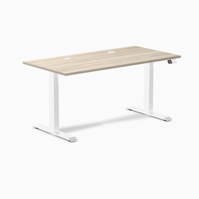 Desky Dual Laminate Sit Stand Desk image number 0