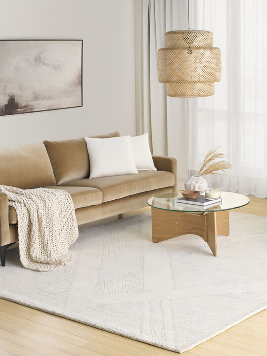 Pure Patterns PRN01 Ivory/Gray 8'6" x 11'6" Rug