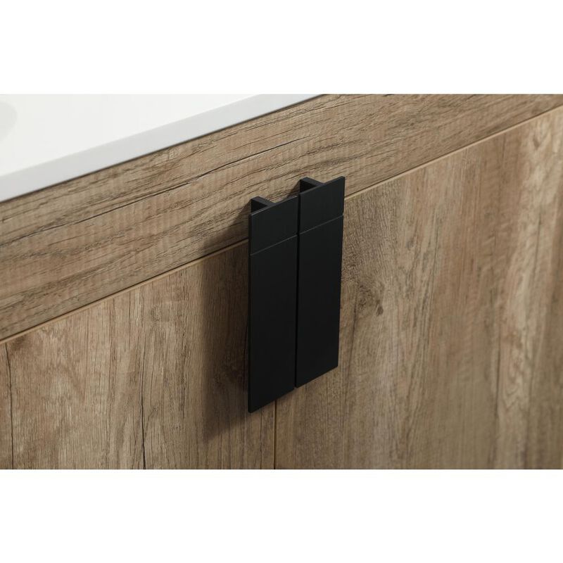 Elegant Kitchen and Bath 60 inch Single bathroom vanity in natural oak